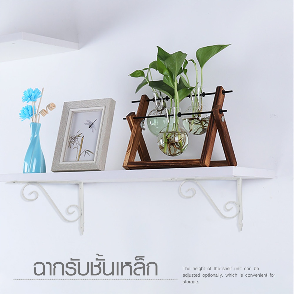 DELICATO ฉากรับชั้นเหล็ก รุ่นTJ-3002 ขนาด19x24x3.5ซม. สีขาว