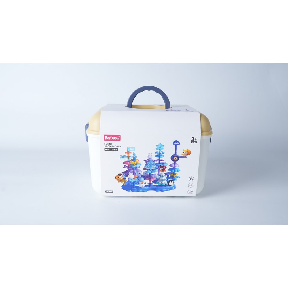 TOYS ของเล่นชุดตัวต่อป่าฤดูหนาวสัตว์ต่างๆ #958B ขนาด(30.5x22x20.5ซม.)