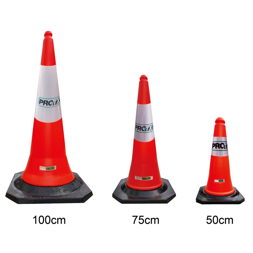 PRO-TX กรวยจราจร PVC รุ่น DTRC852 สีส้ม ขนาด 100 ซม.
