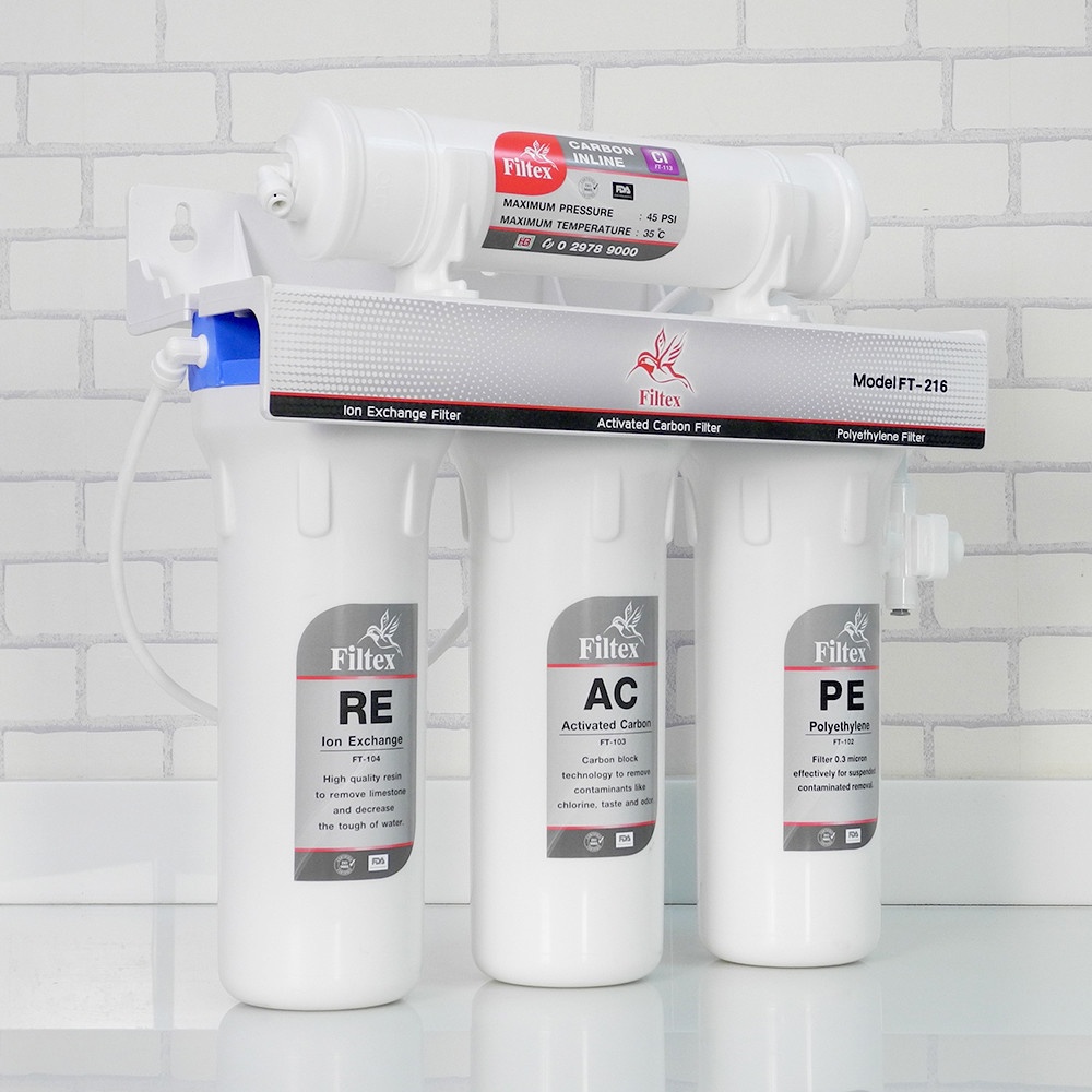 FILTEX เครื่องกรองน้ำดื่ม 4 ขั้นตอน รุ่น FT-216