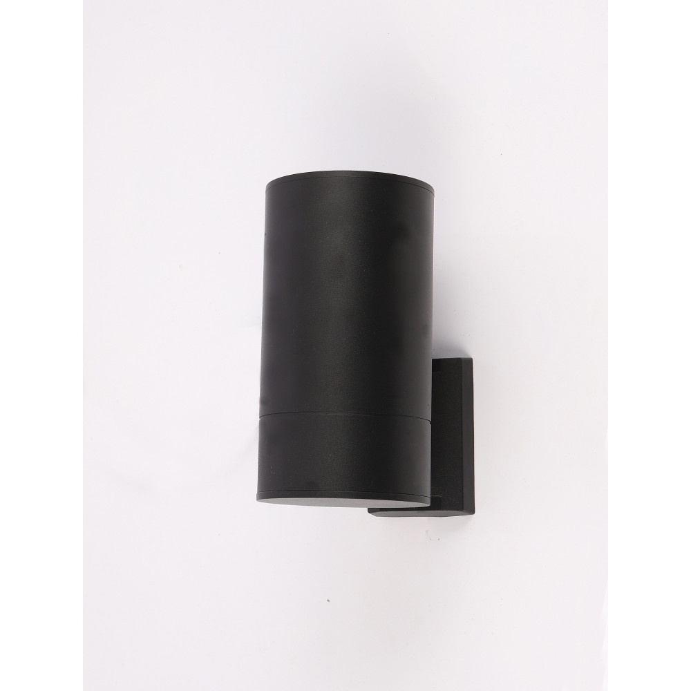 EILON โคมไฟติดผนังโมเดิร์น ทรงกระบอกกลม E27 ขนาด 10.8x20cm IP54 รุ่น MVW002-S(B) สีดำ
