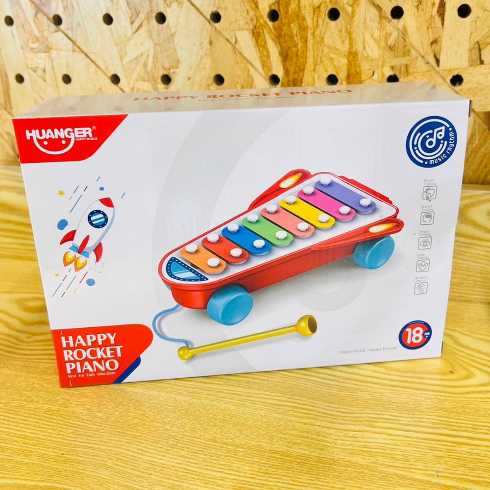 TOYS ของเล่นไซโลโฟนรูปรถ รุ่น HE8040 ขนาด 18x26.5x7.5 ซม. คละสี