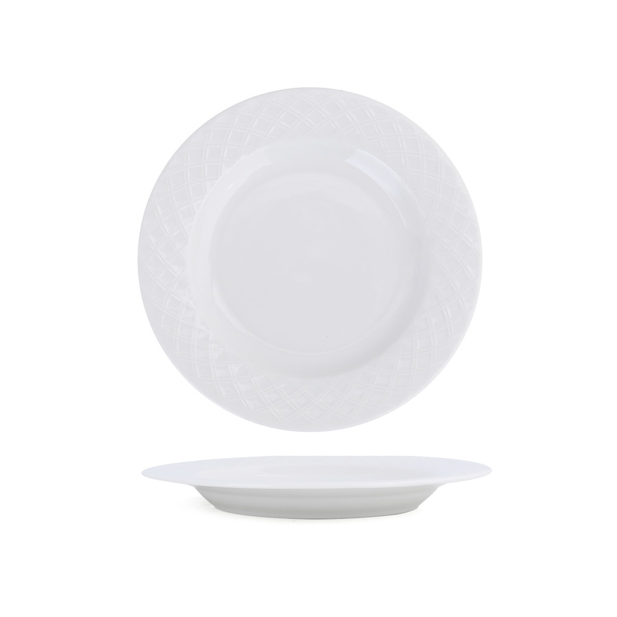 ADAMAS จานเซรามิค 6 นิ้ว FIONA-WH01 สีขาว