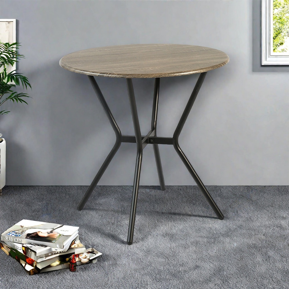 Delicato ชุดโต๊ะอาหารทรงกลม 2 ที่นั่ง รุ่น Mikaโต๊ะ:75X75x76 ซม. เก้าอี้:46X51X82ซม. สีน้ำตาลอ่อน