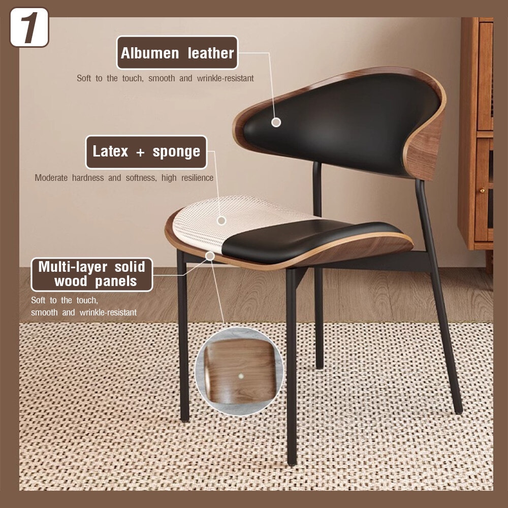 DELICATO เก้าอี้อเนกประสงค์ รุ่น Mona ขนาด 48x40x75 ซม. สีดำ