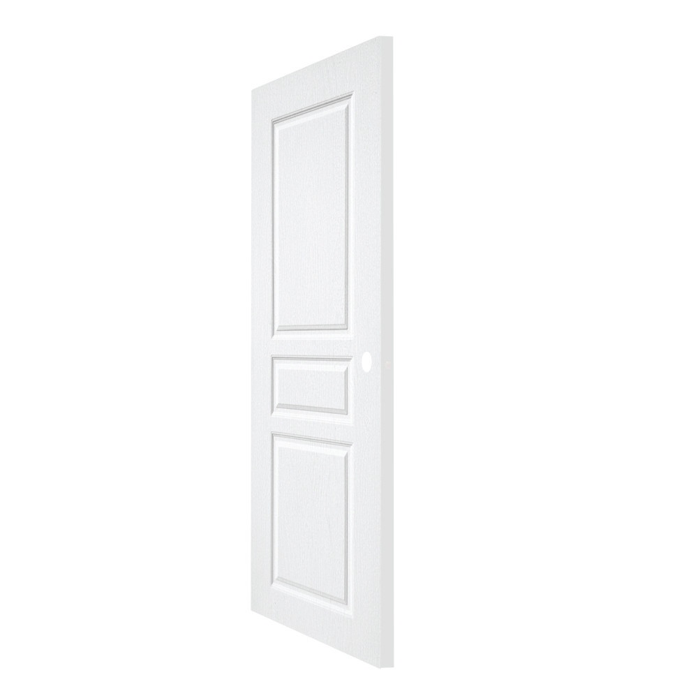 WELLINGTAN ประตู UPVC รุ่น WT002N (สำหรับใช้ภายนอก) ลูกฟัก ขนาด 80x200 ซม. สีขาว (เจาะลูกบิด)