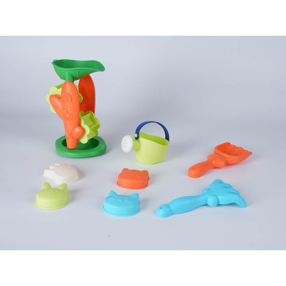 TOYS ของเล่นชุดถังกังหันชายหาดและอุปกรณ์ 8 ชิ้น รุ่น HG-1218 ขนาด 22x17x15 ซม. คละสี