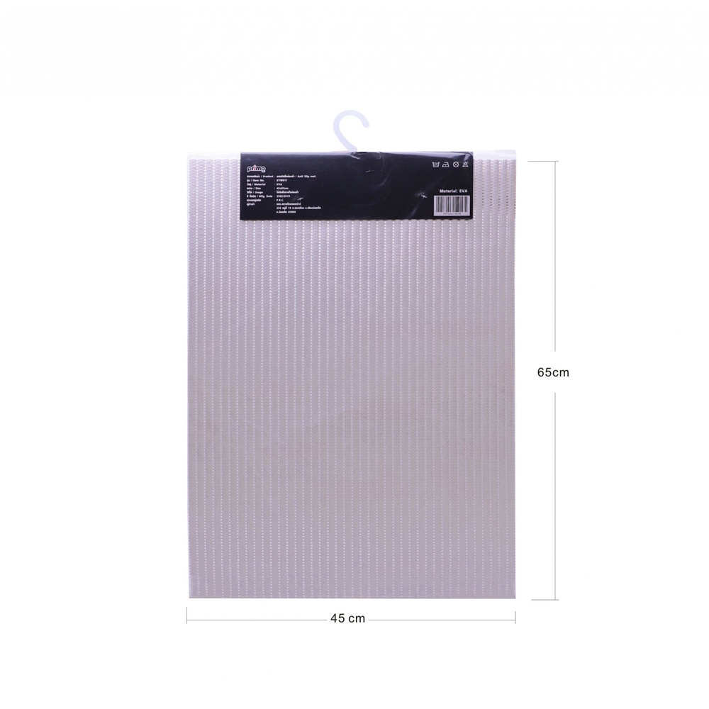 Primo พรมห้องน้ำลูกฟูก ขนาด 45x60 ซม. รุ่น EYW011 ลายกราฟฟิก สีฟ้า