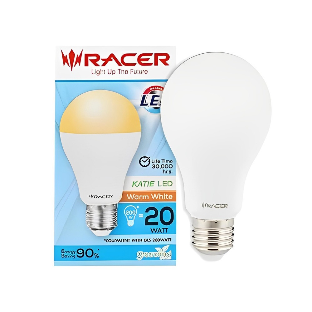 RACER หลอดไฟ LED Bulb A70 20W รุ่น KATIE แสงวอร์มไวท์