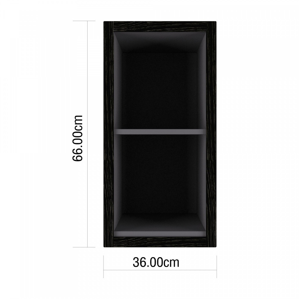 KITZCHO ตู้เข้ามุม 4 เหลี่ยม+ปีกวงกบ KEM-LUR-S-SQ-6030X-DO สีดาร์คโอ๊ค