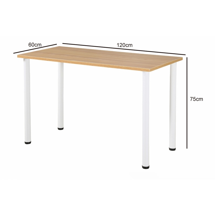 SMITH โต๊ะทำงาน รุ่น WK12060WDWT ขนาด 120x60x75 ซม. ท็อปหนา 2.3 ซม. สีไม้ (1/2)