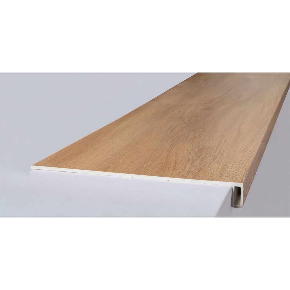 Tapio แผ่นพื้นบันไดSPC 30x120x5 ซม. รุ่น6588 สีไม้สักอ่อน
