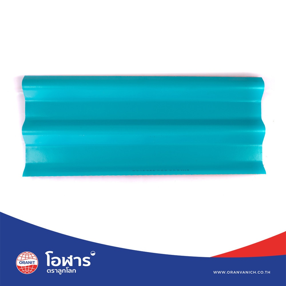 โอฬาร กระเบื้องหลังคาลอนคู่ 0.5x50x120 ซม. สีฟ้าสดใส