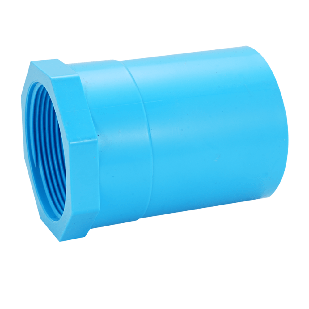 VAVO ข้อต่อตรงเกลียวใน หนา 2"(55) สีฟ้า