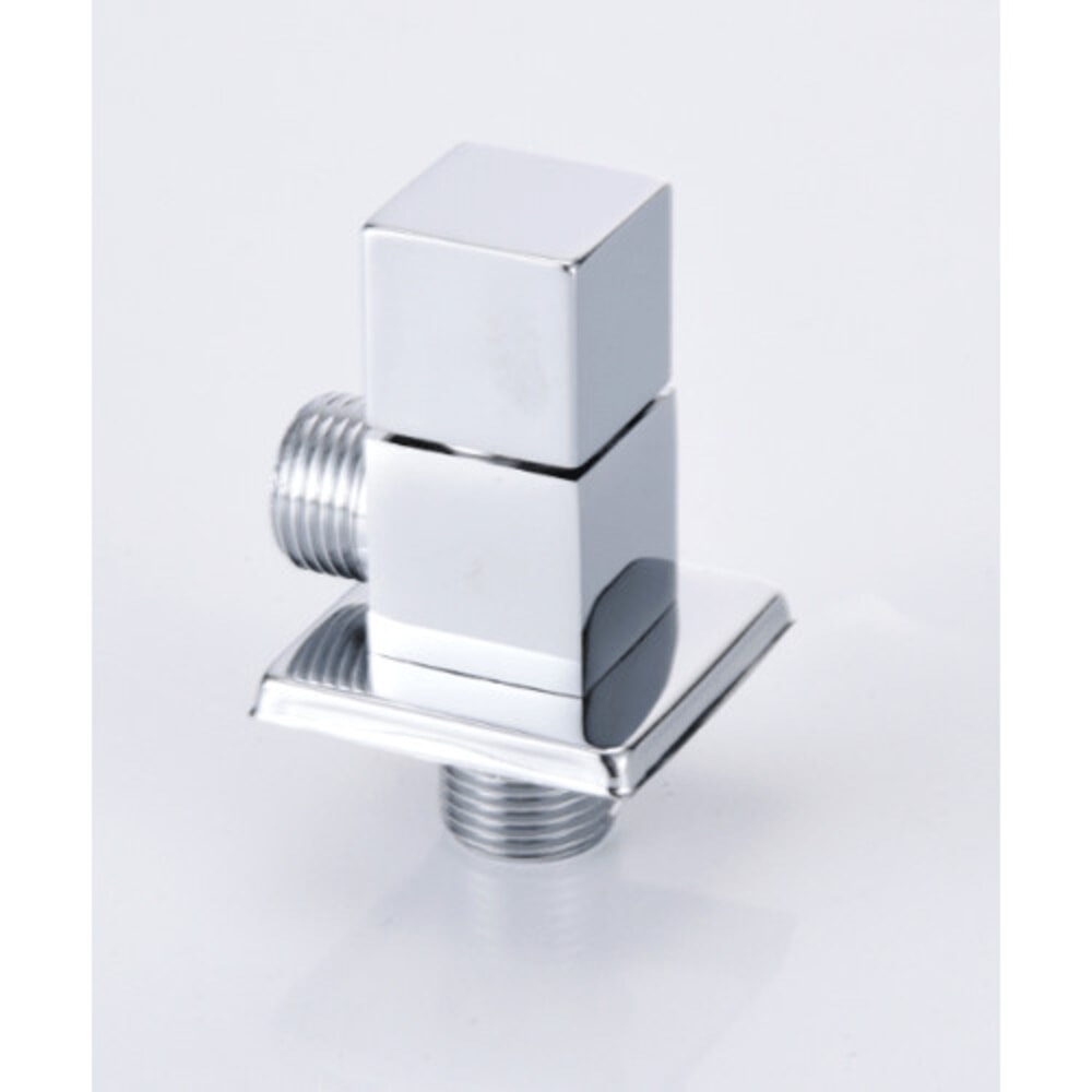 Verno สต๊อปวาล์วทองเหลือง 1 ทาง รุ่น PQS-C3SJ ขนาด 7.3x4.1x2.8 ซม. สีเงิน