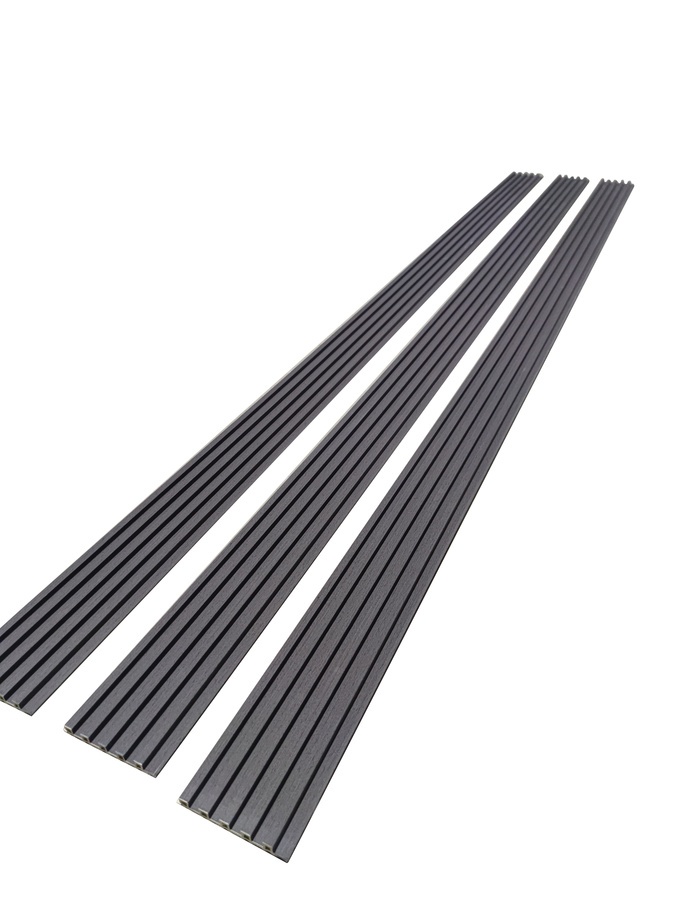 GREAT WOOD ไม้ระแนงตกแต่งผนัง WPC W140 133*16.5*2900 มม. Ebony 01
