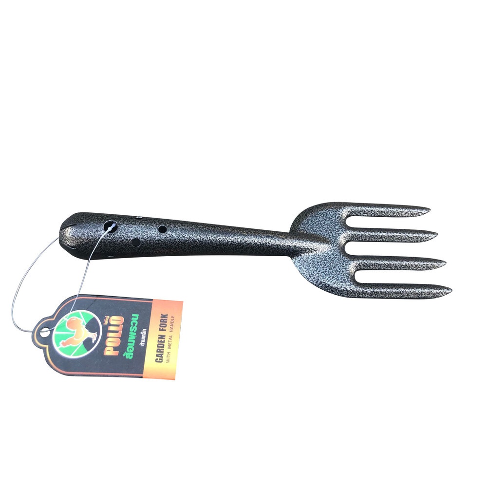 POLLO ส้อมพรวนด้ามเหล็ก รุ่น RH6189B ขนาด26.8x7.2ซม สีดำ