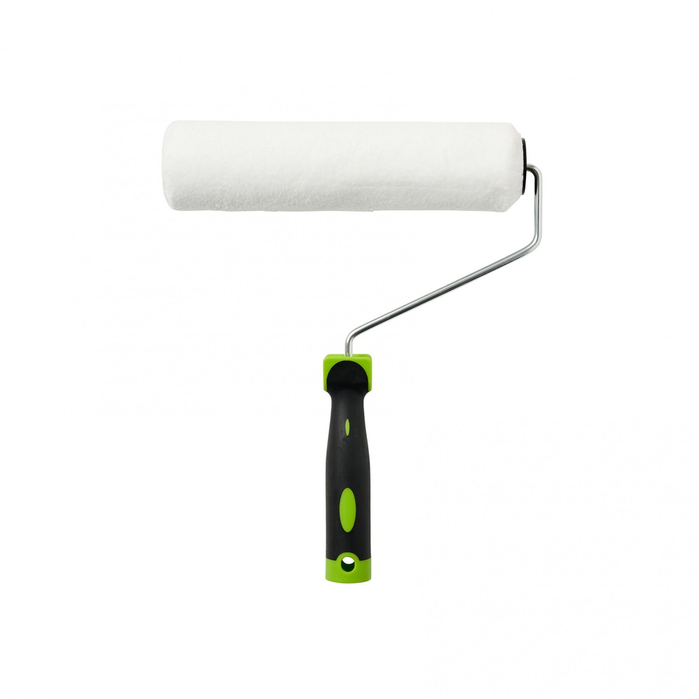 PRO Renovator ลูกกลิ้งทาสีพร้อมด้าม 10นิ้ว (ขนยาว12มม.) รุ่น GBH-RSPR-6 สีขาว