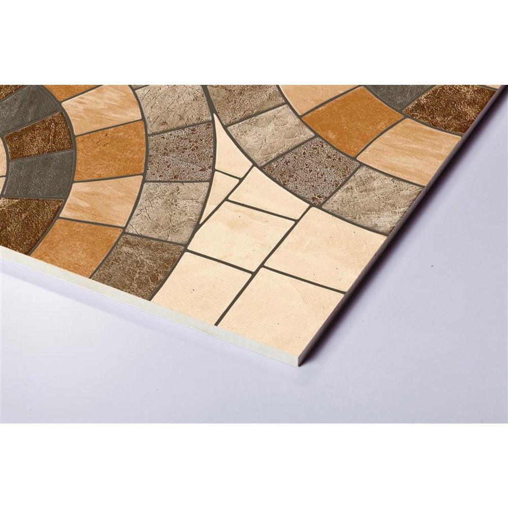 Marbella กระเบื้องเซรามิคปูพื้น 40X40 ซม. รุ่น ไซเคิล บล็อก บราว S407 Matt (12P)