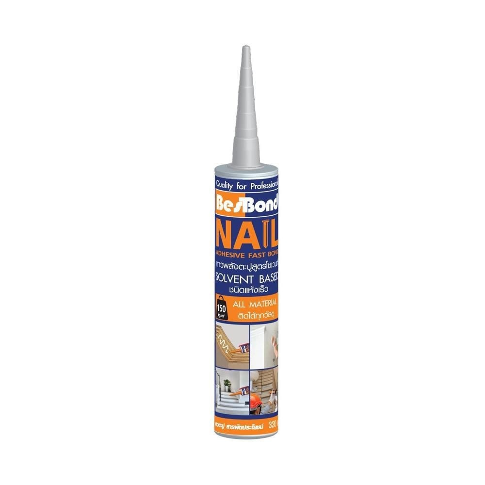 BESBOND กาวตะปู สูตรน้ำมัน 320 ml. สีน้ำตาลอ่อน
