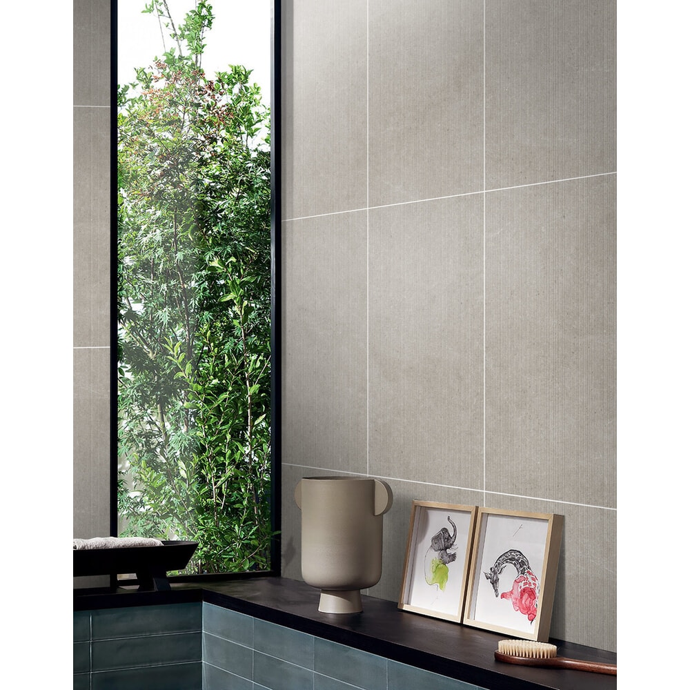 La Arezza 60X120 ซม.กระเบื้องพอร์ซเลน รุ่น The voque Dark gray (DGD12600LA08) Matt - Hone Random (3pcs /box 2.16 sqm)