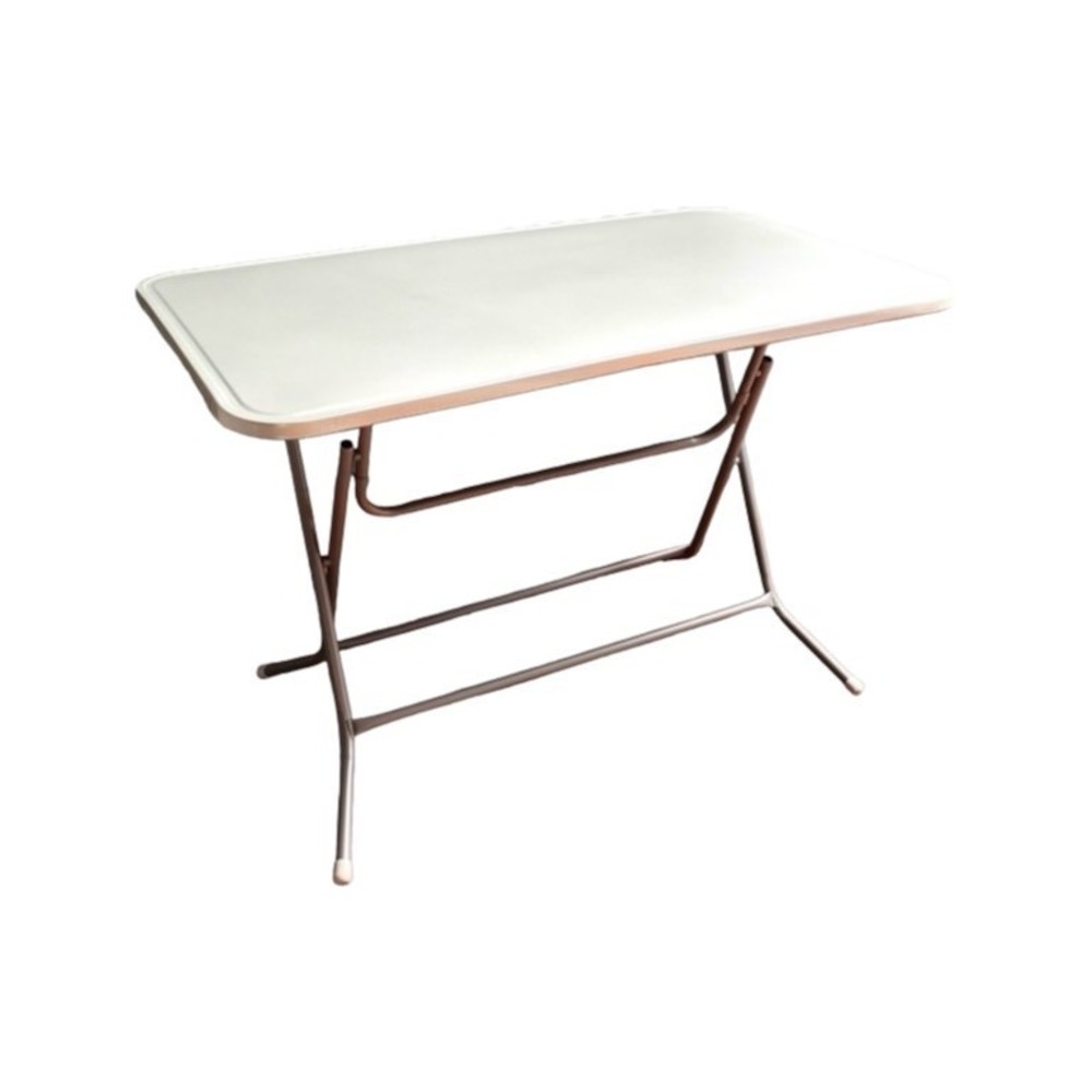 DELICATO โต๊ะพับเหล็ก 4ฟุต ขนาด116x70x76ซม.สีบรอนซ์เงิน