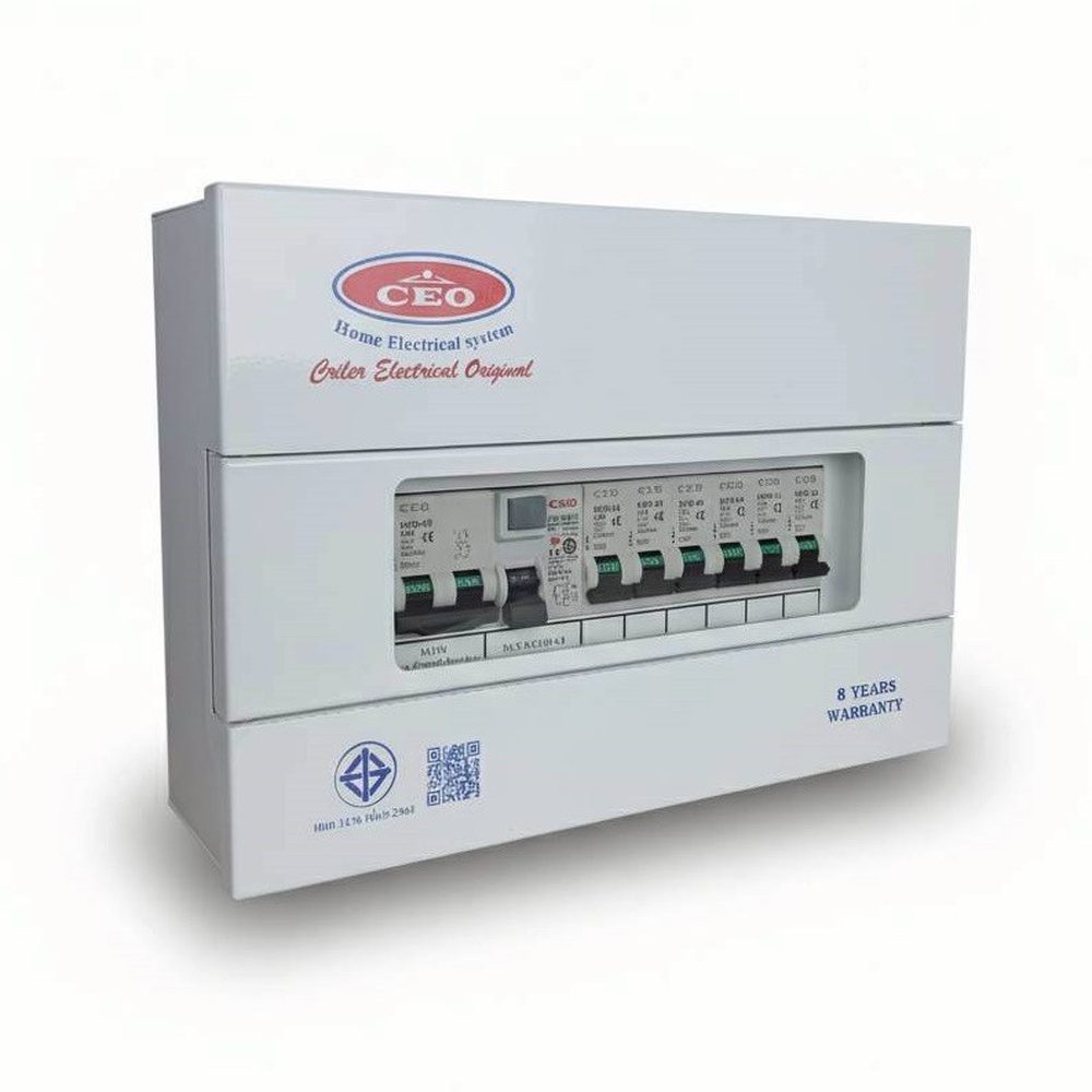CEO เครื่องตัดไฟฟ้าอัตโนมัติ 6 ช่อง 63A กันดูด