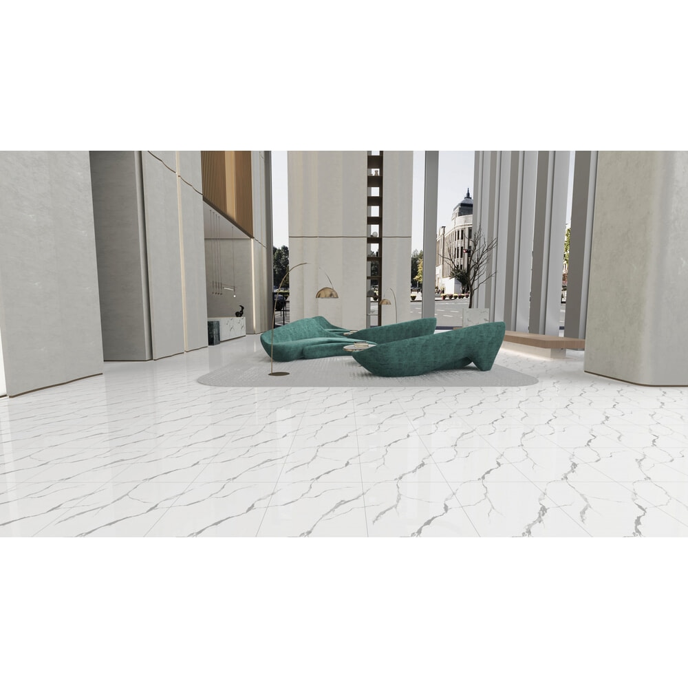 Marbella กระเบื้องพอร์ซเลน 60x60 ซม. รุ่น คาร่าจีน่า LT6619 Gloss (4P) Random