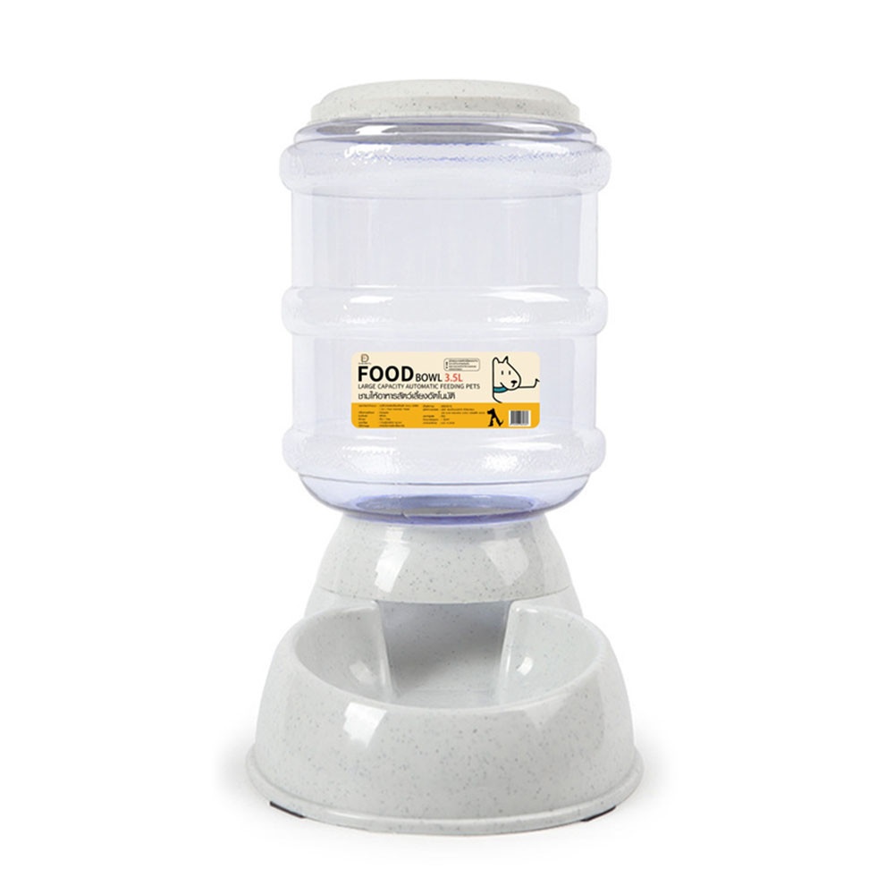 ชามให้อาหารสัตว์เลี้ยงอัตโนมัติ ความจุ 3.5ลิตร รุ่น BP030 ขนาด 17.5×32×30.5ซม. สีเทา DUDUPETS