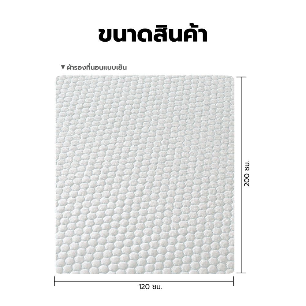TRUFFLE ผ้ารองที่นอนแบบเย็น กันน้ำและไรฝุ่น รุ่น DELIGHT-01 ขนาด 120×200×25ซม. สีฟ้าอ่อน