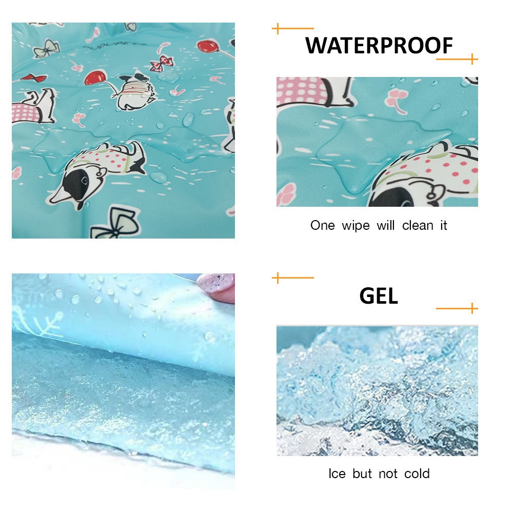 DUDUPETS แผ่นรองเย็นสำหรับสัตว์เลี้ยง รุ่น CHILLY-M ขนาด45x45x5ซม. สีฟ้า
