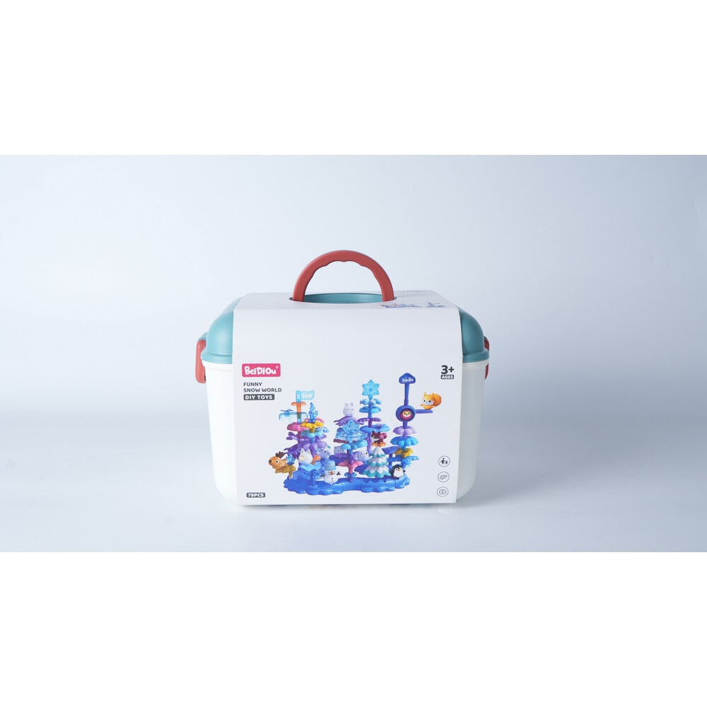 TOYS ของเล่นชุดตัวต่อป่าฤดูหนาวสัตว์ต่างๆ #958B ขนาด(30.5x22x20.5ซม.)