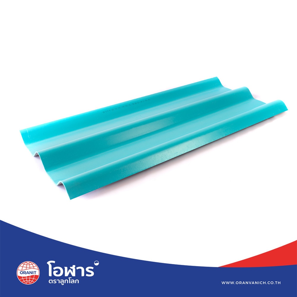 โอฬาร กระเบื้องหลังคาลอนคู่ 0.5x50x120 ซม. สีฟ้าสดใส