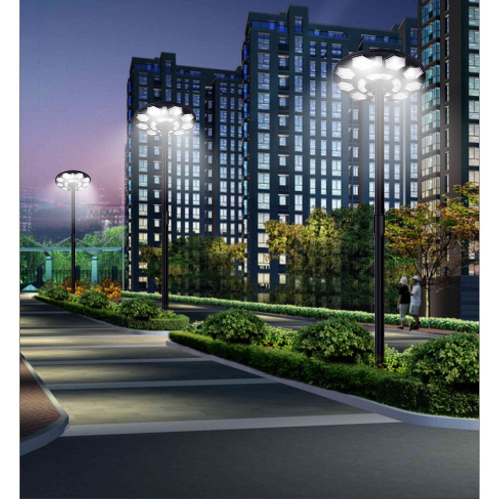 EILON โคมไฟสนาม UFO โซลาร์เซลล์ 200W รุ่น ETYN-TYD-SJ200W แสงเดย์ไลท์ สีดำ (เฉพาะตัวโคม)