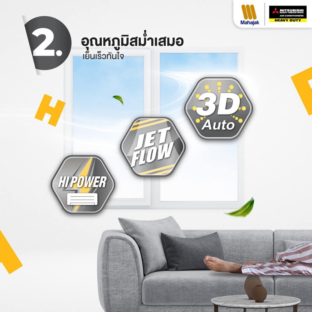 MITSUBISHI HEAVY DUTY เครื่องปรับอากาศ Deluxe Inverter ขนาด 24334 BTU DXK24YYS-W1