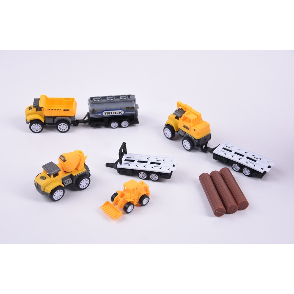 TOYS ของเล่นชุดรถพ่วงก่อสร้าง บรรจุ3คัน สีเหลือง#99844-60(22x4.5x20.5ซม.)