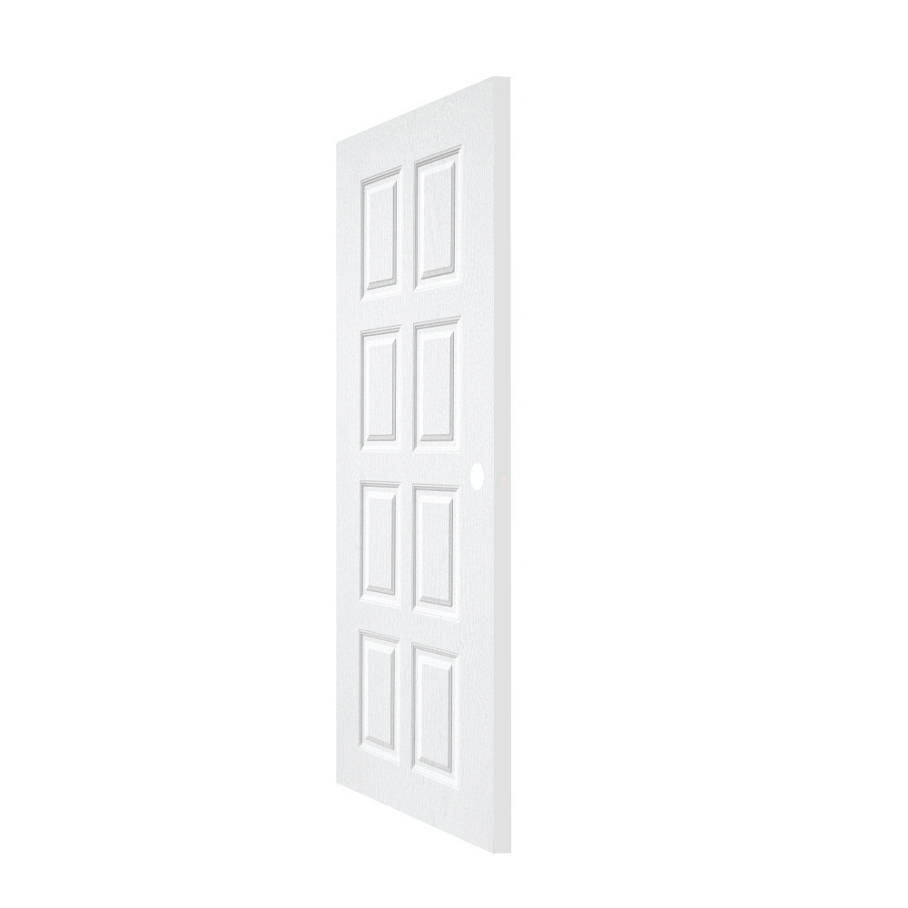 WELLINGTAN ประตู UPVC รุ่น WT003N (สำหรับใช้ภายนอก) ลูกฟัก ขนาด 80x200 ซม. สีขาว (เจาะลูกบิด)