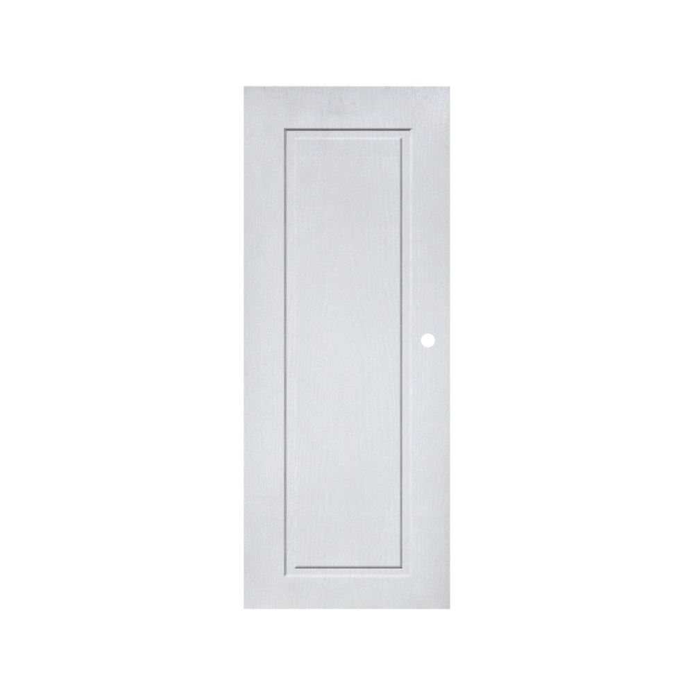 WELLINGTAN ประตู UPVC รุ่น WT007N (สำหรับใช้ภายนอก) ลูกฟัก ขนาด 80x200 ซม. สีขาว (เจาะลูกบิด)