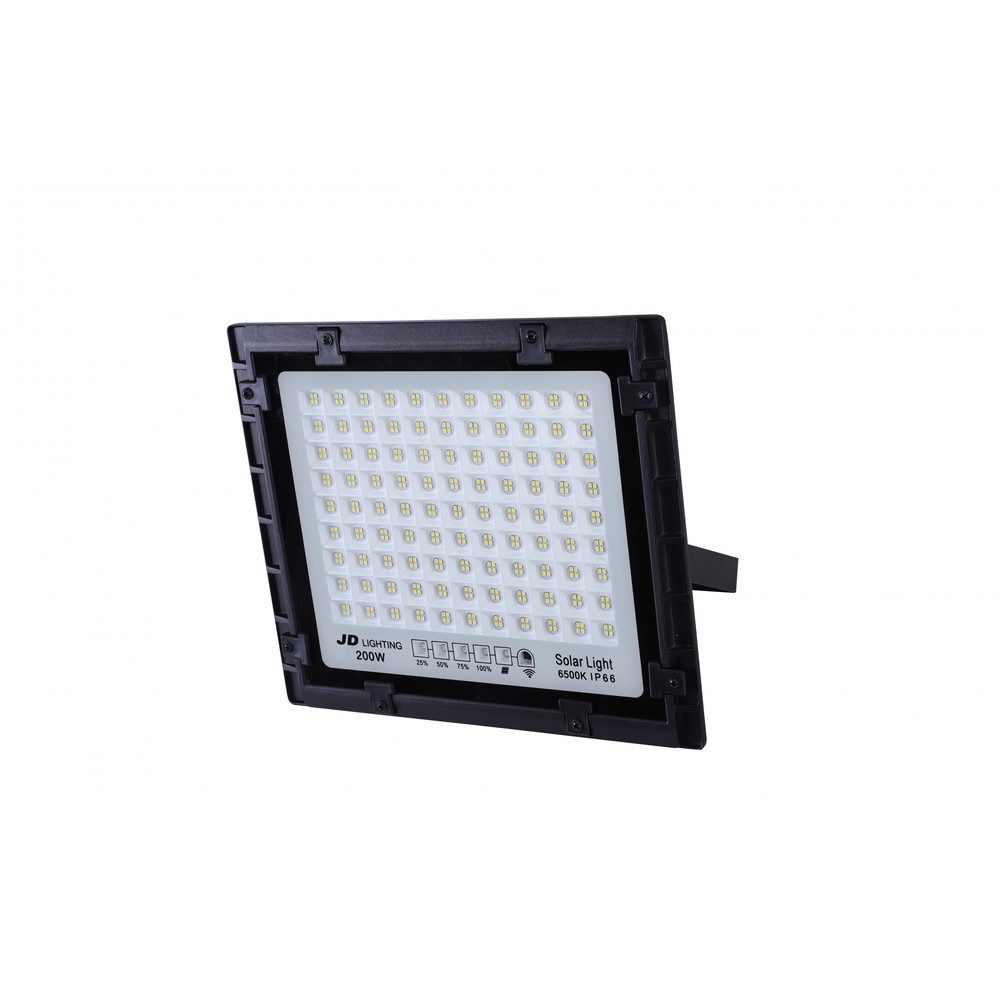 JD โคมไฟสปอร์ตไลท์โซลาร์เซลล์ 200W พร้อมรีโมท รุ่นJTGD-88200D +รีโมท IP65แสงเดย์ไลท์