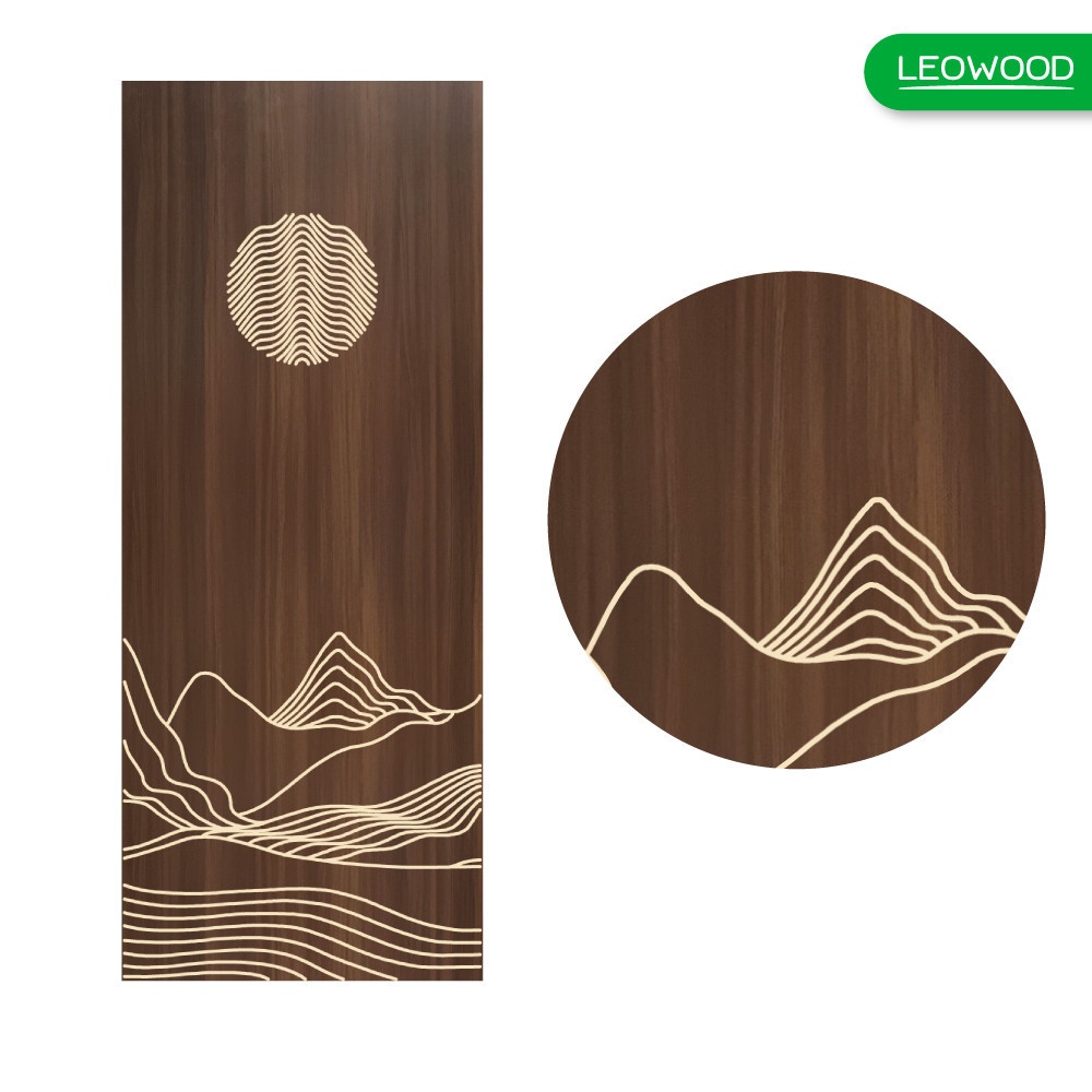 LEOWOOD ประตู DoorX Royal - Walnut (Vanilla) 3.5x80X200 ซม.