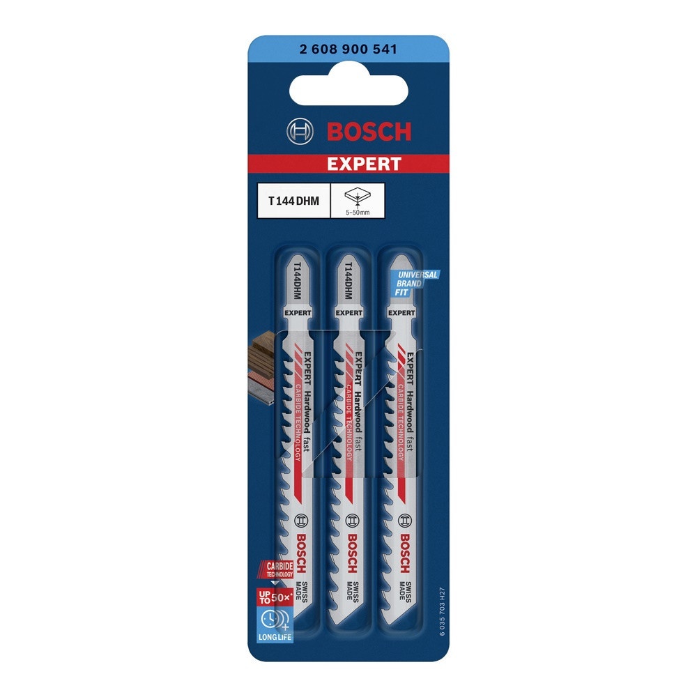 BOSCH ชุดใบเลื่อยฉลุ ไม้ T144DHM for Wood 3pcs Expert